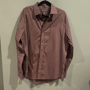 Banana Republic Men's Brown Striped Button-Down Shirt